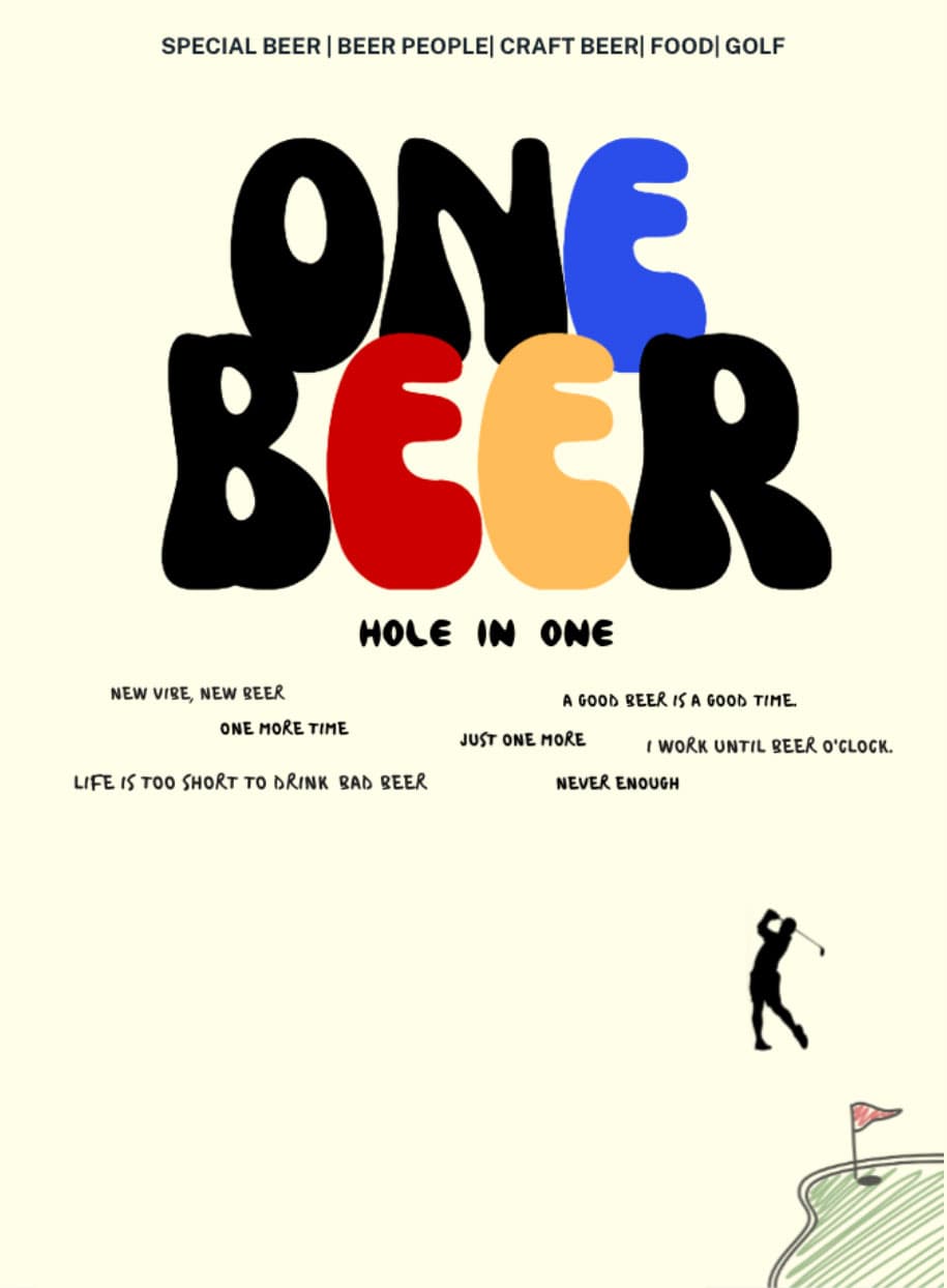ONE BEER event poster